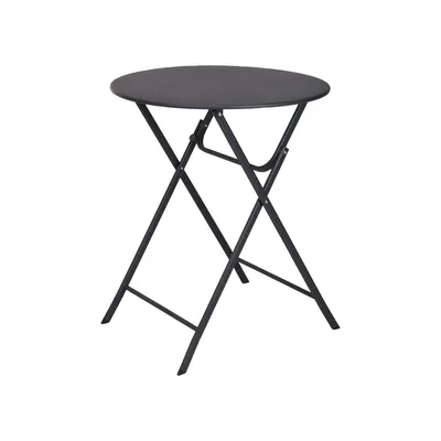 Immagine prodotto di H&S Decoration: Tavolino da balcone, tavolo pieghevole, dimensioni 60x70 cm, pieghevole, portatile, colore nero, in metallo