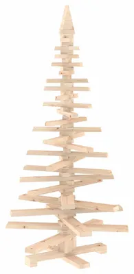 Immagine prodotto di vidaXL Albero di Natale in legno KOTKA, 150 cm, legno di pino massello, aspetto naturale
