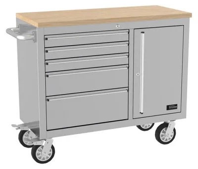 Produktbild von GÜDE Werkstatteinrichtung Werkstattwagen Werkbank Werkzeugschrank GW 5/1 INOX