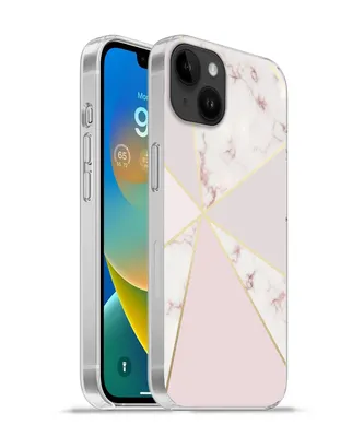 Produktbild von MuchoWow® Handyhülle Schutzhülle Hülle für Apple iPhone 14 Plus - Soft case Marmor - Gold - Rosa Silikon Softcase Handy Hülle - Abbildung