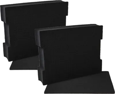 Produktbild von vhbw 2x Schaumstoffeinlage mit Bodenplatte kompatibel mit Bosch L-Boxx 136 Werkzeugkoffer - Individuell Anpassbar, Schaumstoff Schwarz