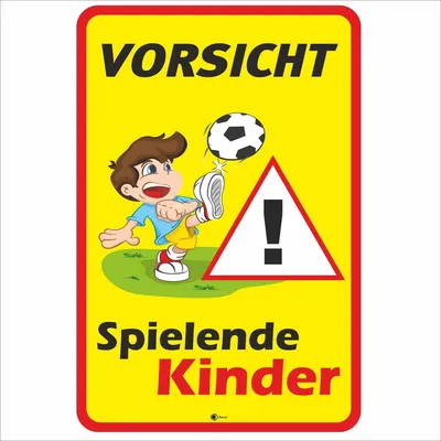 Produktbild von Hinweis-Schild Vorsicht spielende Kinder I 40 x 60 cm I hin_403