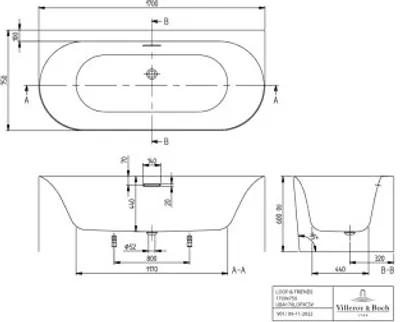 Produktbild von Villeroy & Boch UAE170LOFSA2V01 Vorwand-BW Loop&Friends 170LOFSA2