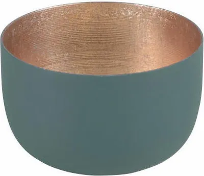 Produktbild von Gift Company Windlicht Madras S, Teelichthalter, Kerzenhalter, Eisen, Dark Olive, Gold, 5 cm, 77921