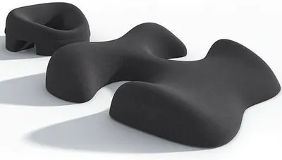 Produktbild von Massage Gesichtskissen dunkelgrau, Kopfstütze und Brustkissen, für Zuhause