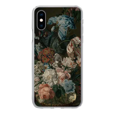 Produktbild von MuchoWow® Handyhülle Schutzhülle Hülle für iPhone X Stilleben mit Blumen - Gemälde von Cornelia van der Mijn Silikon Softcase Handy Hülle - Handyhülle