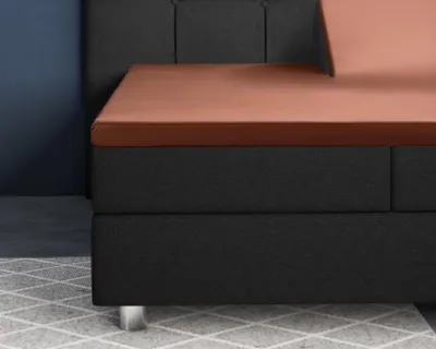 Immagine prodotto di Primaviera Deluxe Splittopper Satin Spannbettuch braun 180 x 220 cm