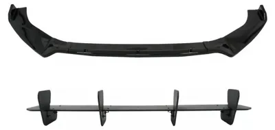 Produktbild von Frontlippenspoiler & Heckverlängerung Splitter für VW Golf 7.5 GTI 2017-2020 Schwarz.