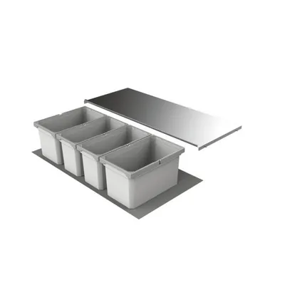 Obrázek produktu pro Naber Cox® Box 235 S/1000-4, odpadkový koš pro stávající výsuvy, světle šedý