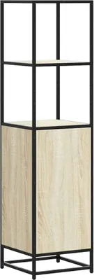Immagine prodotto di Credenza Rovere Sonoma 35,5x35x139 cm Legno Multistrato Metallo