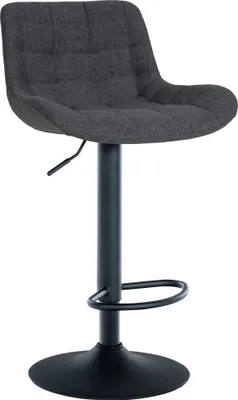 Produktbild von CLP Barhocker Tover 360° drehbar und in der Höhe verstellbar schwarz Material Stoff