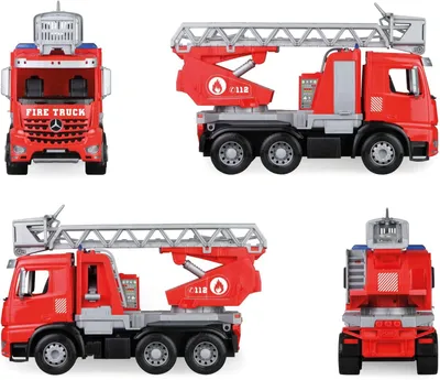 Zdjęcie produktu dla Lena Worxx Fire truck with ladder Arocs, Wóz strażacki, 3 lat(a), Wielobarwny