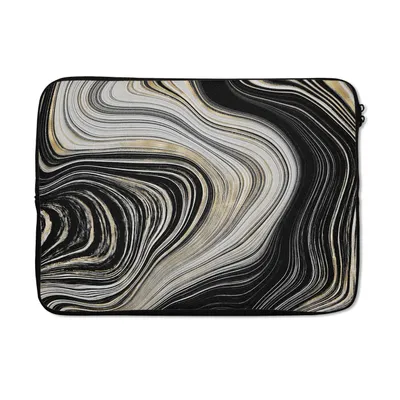 Produktbild von MuchoWow® Laptop Hülle 13 Zoll Achatstein - Marmor - Gold - Edelsteine Laptoptasche - Laptophülle - Sleeve - Rundumschutz