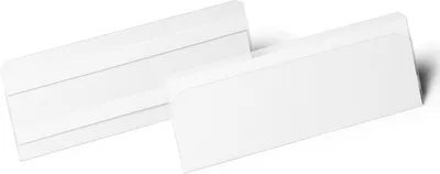Produktbild von Etikettentasche 1/2 A5 quer selbstklebend HardCover transparent VE=5x10 Stück