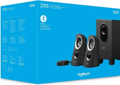 Produktbild von Logitech Z313, 2.1 Kanäle, 25 W, PC/Laptop, Schwarz, 50 W, Kabelgebunden