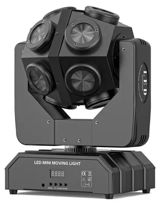 Immagine prodotto di Proiettore a testa mobile, effetti RGBW, controllo DMX512, nero, spina UE