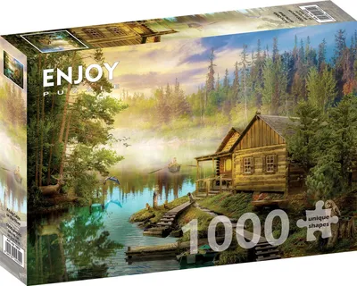 Zdjęcie produktu dla Puzzle 1000 elementów Enjoy – Chata nad rzeką