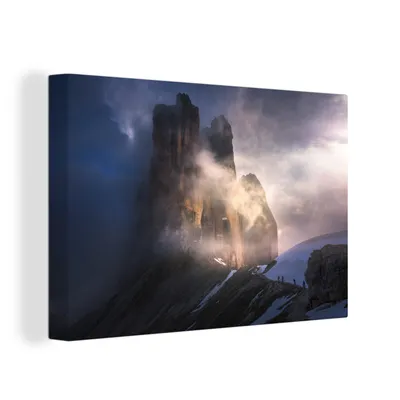 Produktbild von OneMillionCanvasses® - Leinwandbilder - 150x100 cm, Die Natur der Dolomiten in Italien, Wandbilder Kunstdruck Wanddekoration