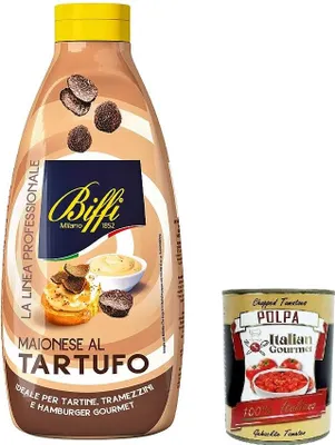 Produktbild von Biffi linea professionale, Maionese al Tartufo,Trüffel-Mayonnaise-Mayonnaise-Sauce-Mayonnaise 800g + Italian Gourmet polpa 400g