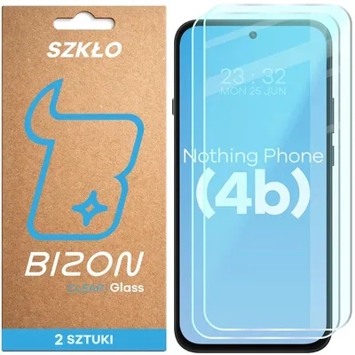 Produktbild von Gehärtetes Glas für Nothing Phone (4b), Bizon Glass Clear Duo, 2 Stück