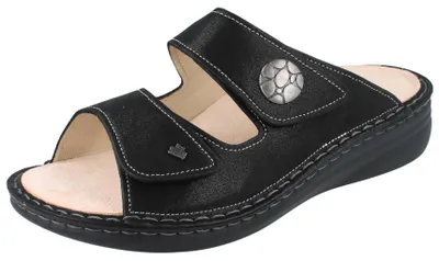 Produktbild von FINN COMFORT Mellow Moorea Damen Pantolette schwarz Brina Nubukleder - Größe: 38