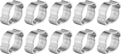 Zdjęcie produktu dla 10-częściowy ocynkowany zacisk węża z dwoma uszami 5?23 mm do rur benzynowych Fule (17?20MM)
