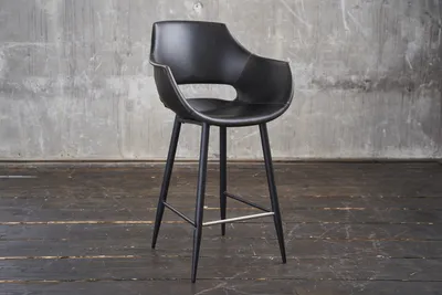 Produktbild von KAWOLA Barhocker ZAJA Barstuhl Sitzhöhe 76 cm Kunstleder schwarz