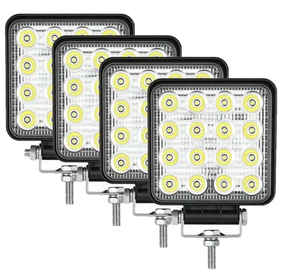 Image de Lampe de travail LED, étanche, luminosité de 3400 à 4800 lumens, avec 4 projecteurs