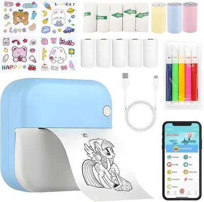 Productafbeelding van Draagbare Mini Labelprinter voor Smartphone - Bluetooth & Draadloos Printen