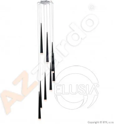 Produktbild von Stylo 8 dimmbare Leuchte Schwarz G9 Ø 35 cm, Höhe 280 cm