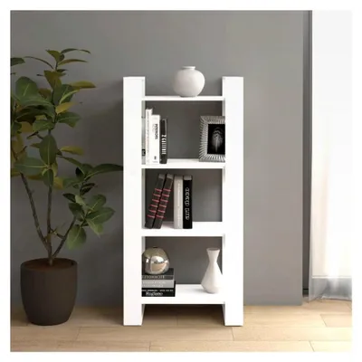 Produktbild von Bücherschrank/Raumteiler Weiß 60x35x125 cm aus Massivholz