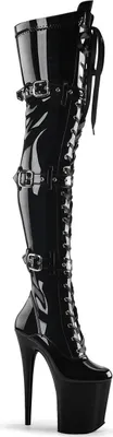 Produktbild von FLAMINGO-3028 Damen Boots von Pleaser, Schwarz Glanz , EU 39, US 9