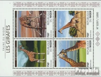 Produktbild von Briefmarken Niger 2015 Mi 3823-3826 Kleinbogen (kompl. Ausg.) postfrisch Giraffen