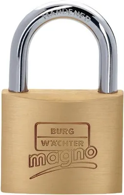 Produktbild von Burg-Wächter Zylinder-Vorhangschloss 4Breit 50mm Bügelstärke 8mm Messing gleichschließend - 48852 2