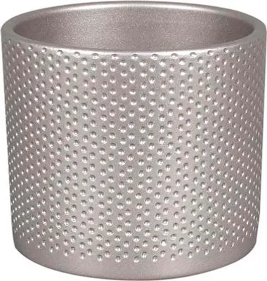 Obrázek produktu pro Obal na květináč keramický ZEUS DOTS CHRISTMAS Ø 17 cm lesklý chrom zlatý