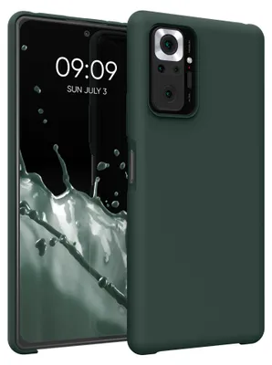 Produktbild von kwmobile Handyhülle für Xiaomi Redmi Note 10 Pro Hülle - Case Silikon - Kabelloses Laden - Schutzhülle Cover in Moosgrün