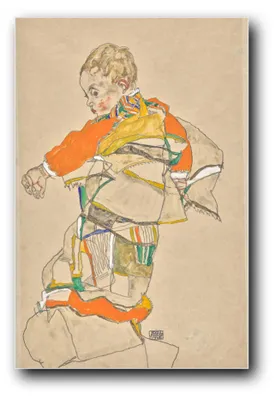 Produktbild von Kunstdruck „Porträt eines Kindes (Anton Peschka jr.)“ von Egon Schiele – 60×90 cm – ungerahmt