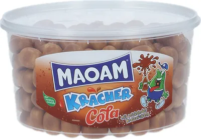 Produktbild von Maoam Cola Kracher Kaubonbons mit Brausepulver Füllung 1200g