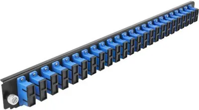 Produktbild von DeLOCK 19″ LWL Spleißbox Frontblende 24 Port SC Duplex blau, Faser, SC, Schwarz, Blau, Rackeinbau, 1U, 44 mm