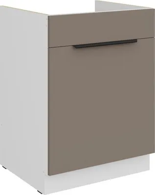 Produktbild von LUNARA Spülenunterschrank – Breite 60 cm, Dunkelbeige/Weiß