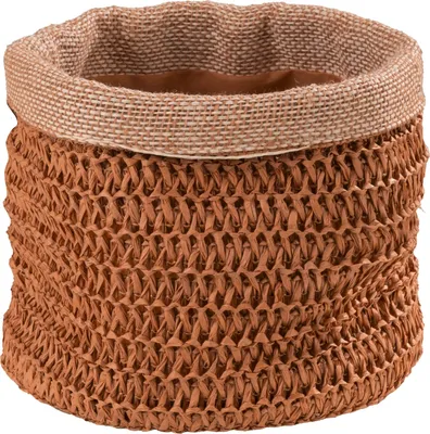 Produktbild von Aufbewahrungskorb - Ø 22 cm - Braun - Papier - Stoff