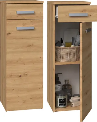 Produktbild von Badkommode - Badezimmerschrank - Innenregale - Maße 30 x 30 x 85 cm
