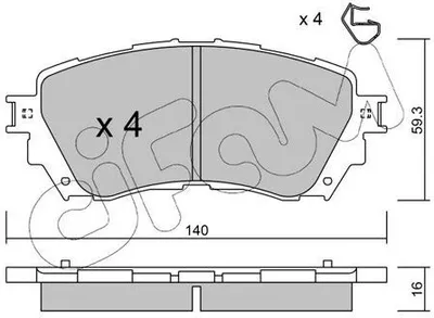 Produktbild von CIFAM Bremsbeläge Satz Vorne Bremsklötze für MAZDA 6 Kombi (GJ, GL) 822-994-0