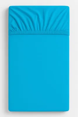 Obrázek produktu pro Prostěradlo bavlněné 120x60 cm - prostěradlo s gumou - měkké a bezpečné - tyrkysové
