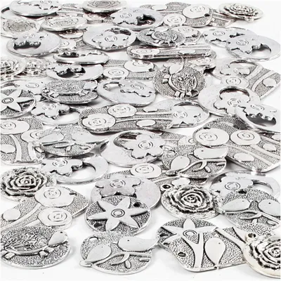 Produktbild von Creotime anhänger 2 - 3,7 cm 278 Stück Silber