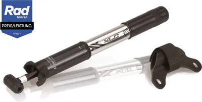 Produktbild von XLC Minipumpe MTB PolyurethanM02 7 bar schwarz/silber, 220mm Alu Dualkopf