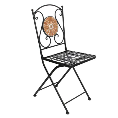 Produktbild von Metall Klappstuhl Mosaik" im Antik Design, Gartenstuhl"