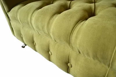 Produktbild von Chesterfield Sessel Textil Design Sofa Stoff Couch Sofas Polster Grau Neu