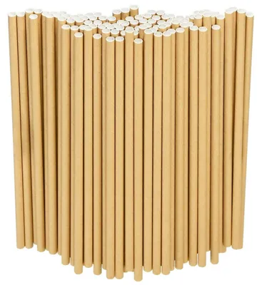 Obrázok produktu pre Papierové slamky, prírodná hnedá farba, 19,7 x 0,6 cm, 250 kusov