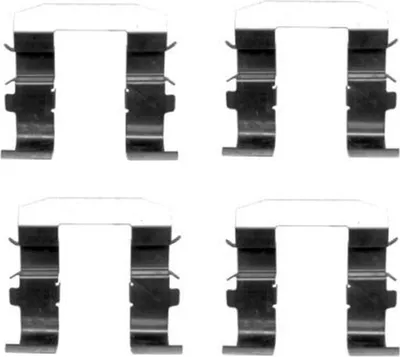 Produktbild von HELLA 8DZ 355 204-501 Zubehörsatz Scheibenbremsbelag Hinten für KIA SORENTO I (JC)
